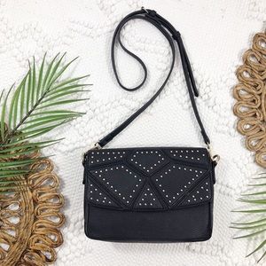Madison West Black Faux Leather Studded Purse